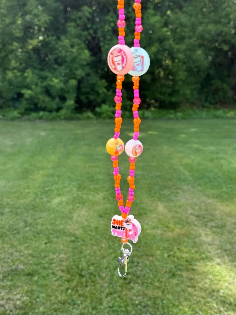 She wants the “D” lanyard